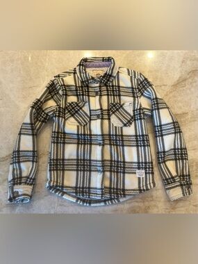 Weatherproof Vintage Boys S 7/8 Plaid Sherpa Fleece Jacket Shacket